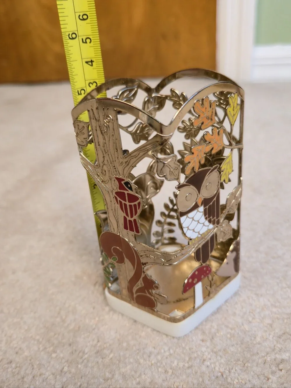 Bath & Body Works ~ Soap Sleeve ~ Fall Forest Animals ~ Fox Owl Hedgehog ~ Metal